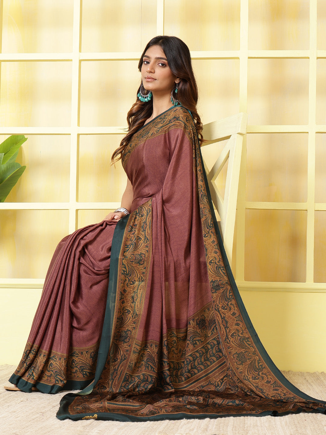 Digital Printed Crepe Saree