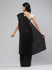 Stone Embroidered Satin Saree