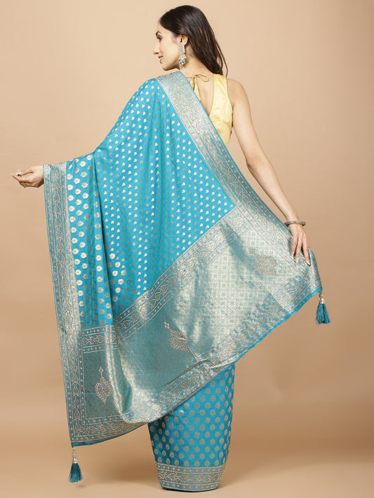 Stone Booti Banarasi Woven Saree