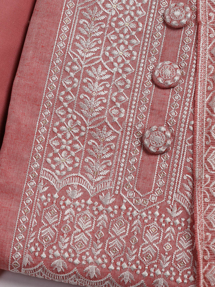 Embroidered Cotton Blend Unstitched Suit Piece With Dupatta