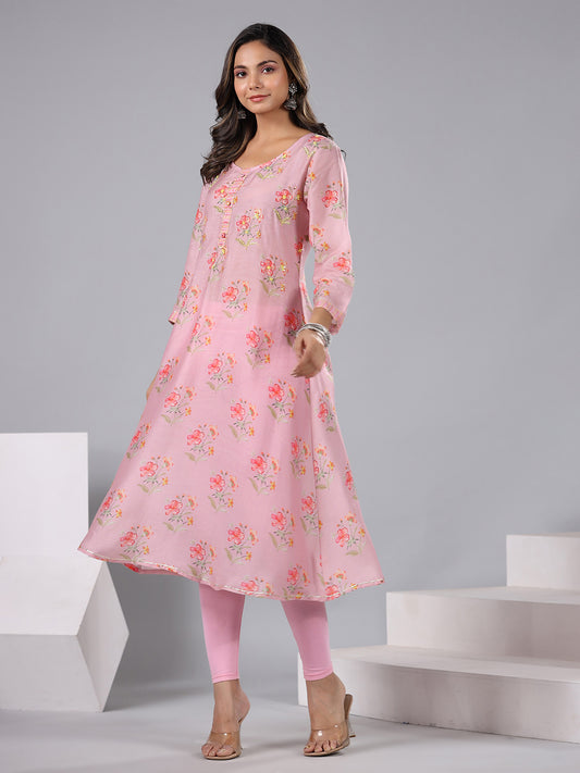 Printed Cotton Blend Kurta