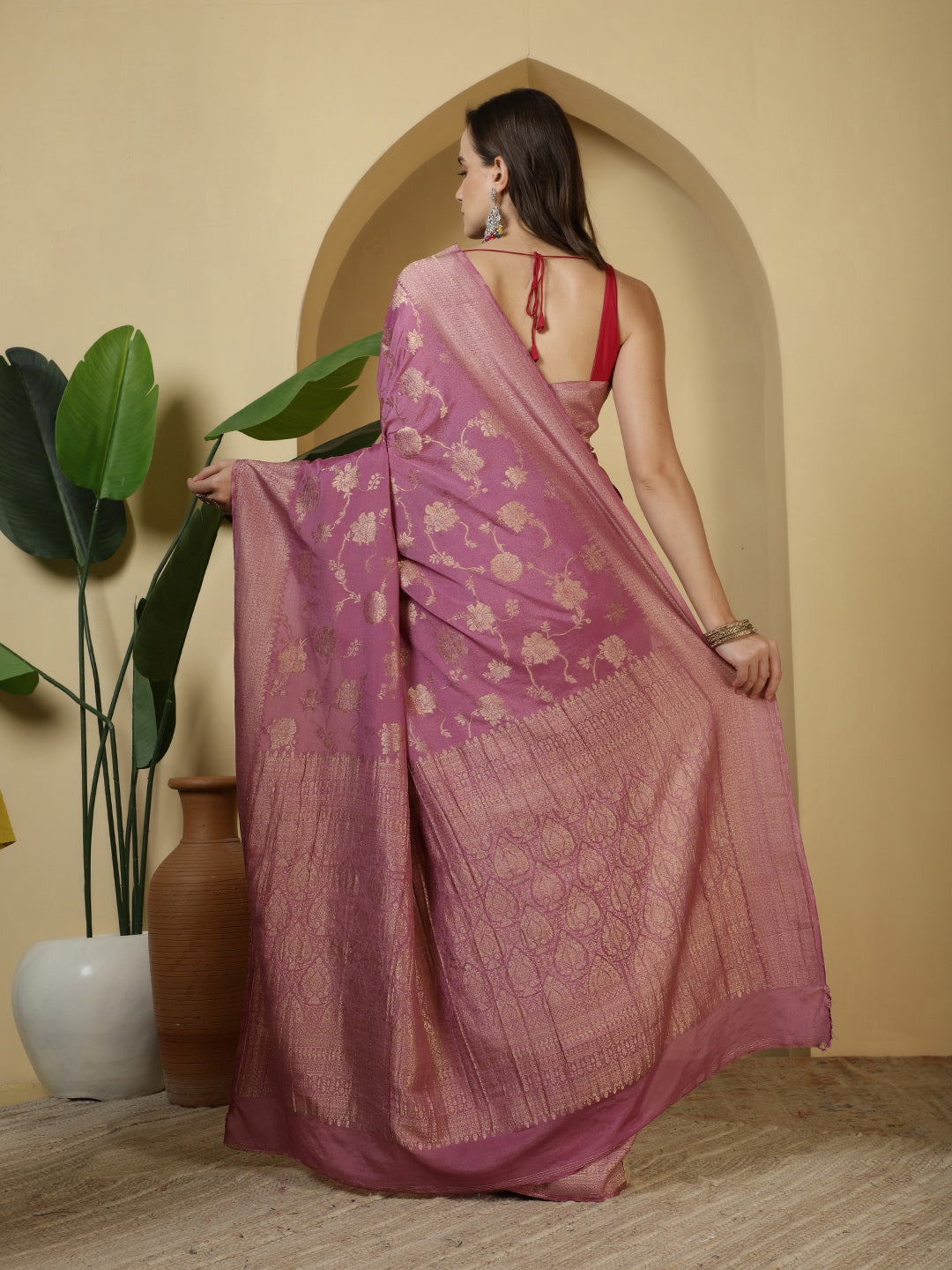 Zari Jaal Georgette Saree