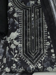 Embroidered Muslin Unstitched Suit With Pant & Dupatta