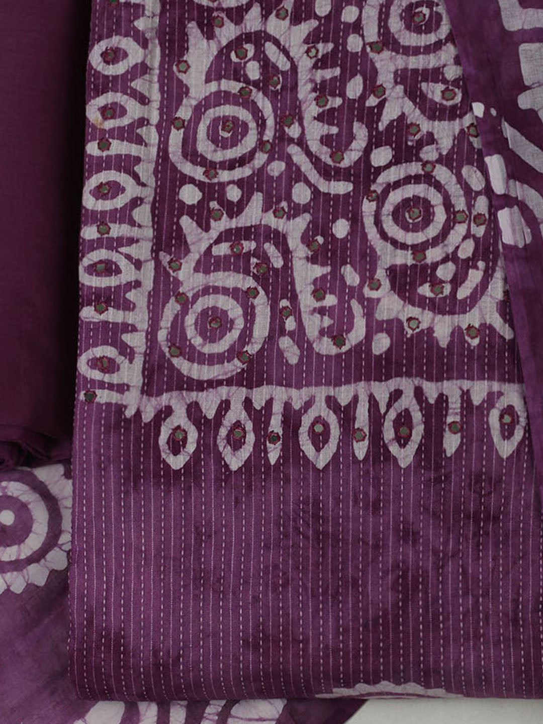 Printed Cotton Unstitched Kurta With Pant &amp; Dupatta