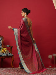 Woven Design Art Silk Rani Saree
