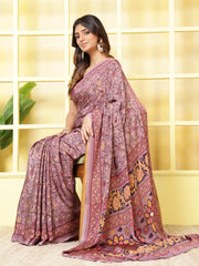 Digital Printed Crepe Saree