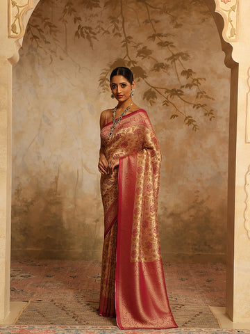 Zari Jaal Georgette Woven Saree