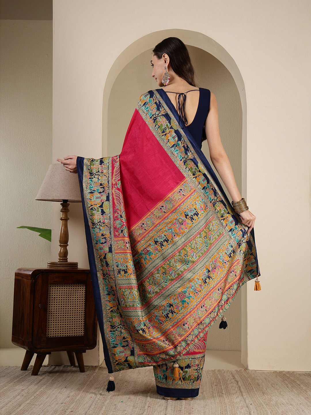 Digital Printed Art Silk Saree