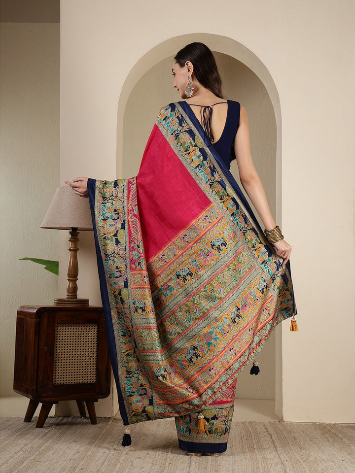 Digital Printed Art Silk Saree