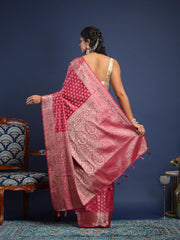 Woven Design Art Silk Unstitched Suit With Pant & Dupatta