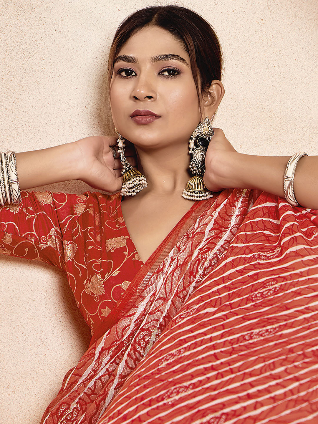 Digital Printed Chiffon Saree