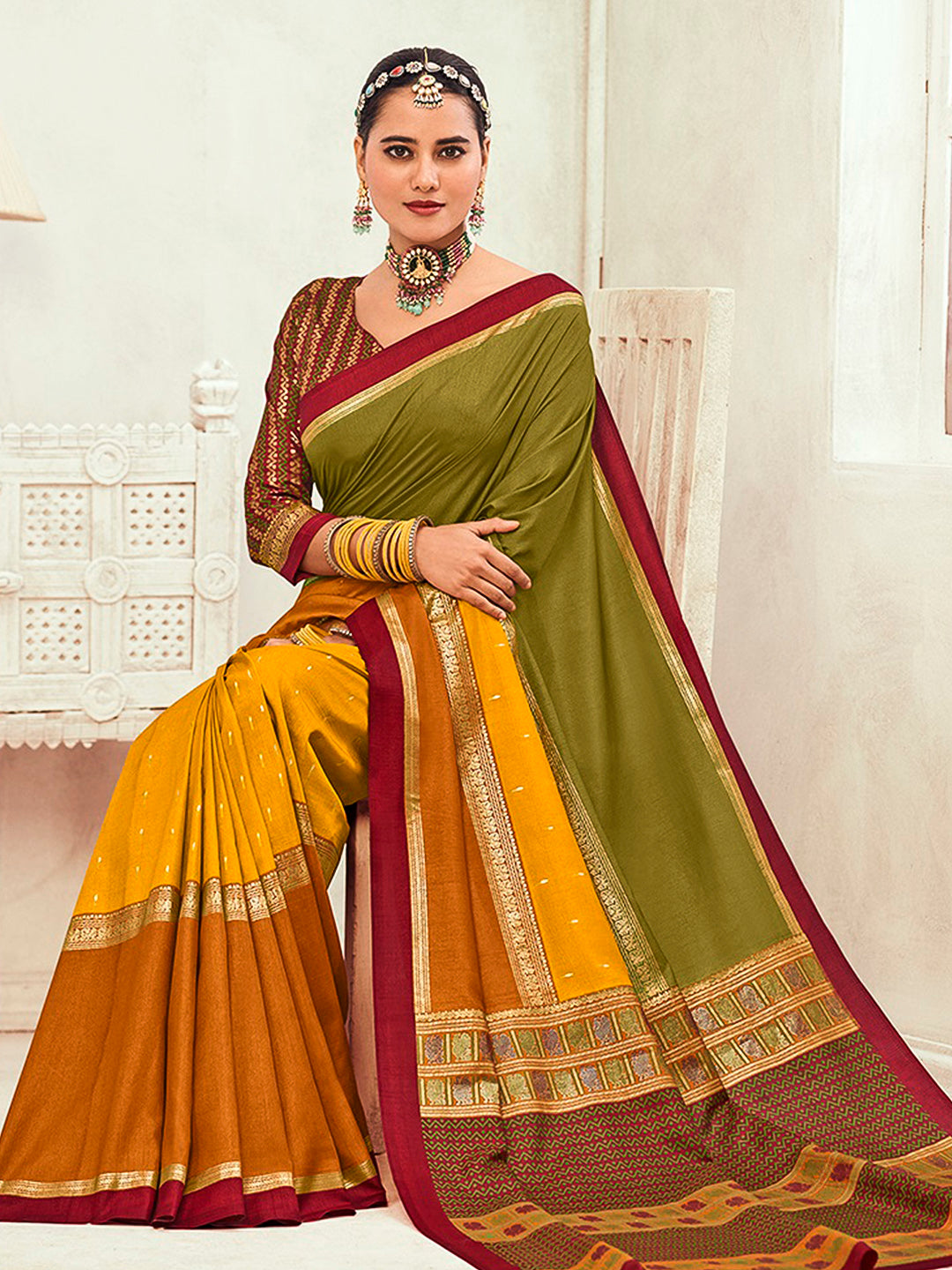 Printed Art Silk Saree