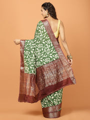 Floral Printed Art Silk Woven Saree