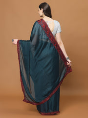 Zari Border Booti Georgette Woven Saree