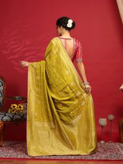 Embroidered Dola Silk Saree
