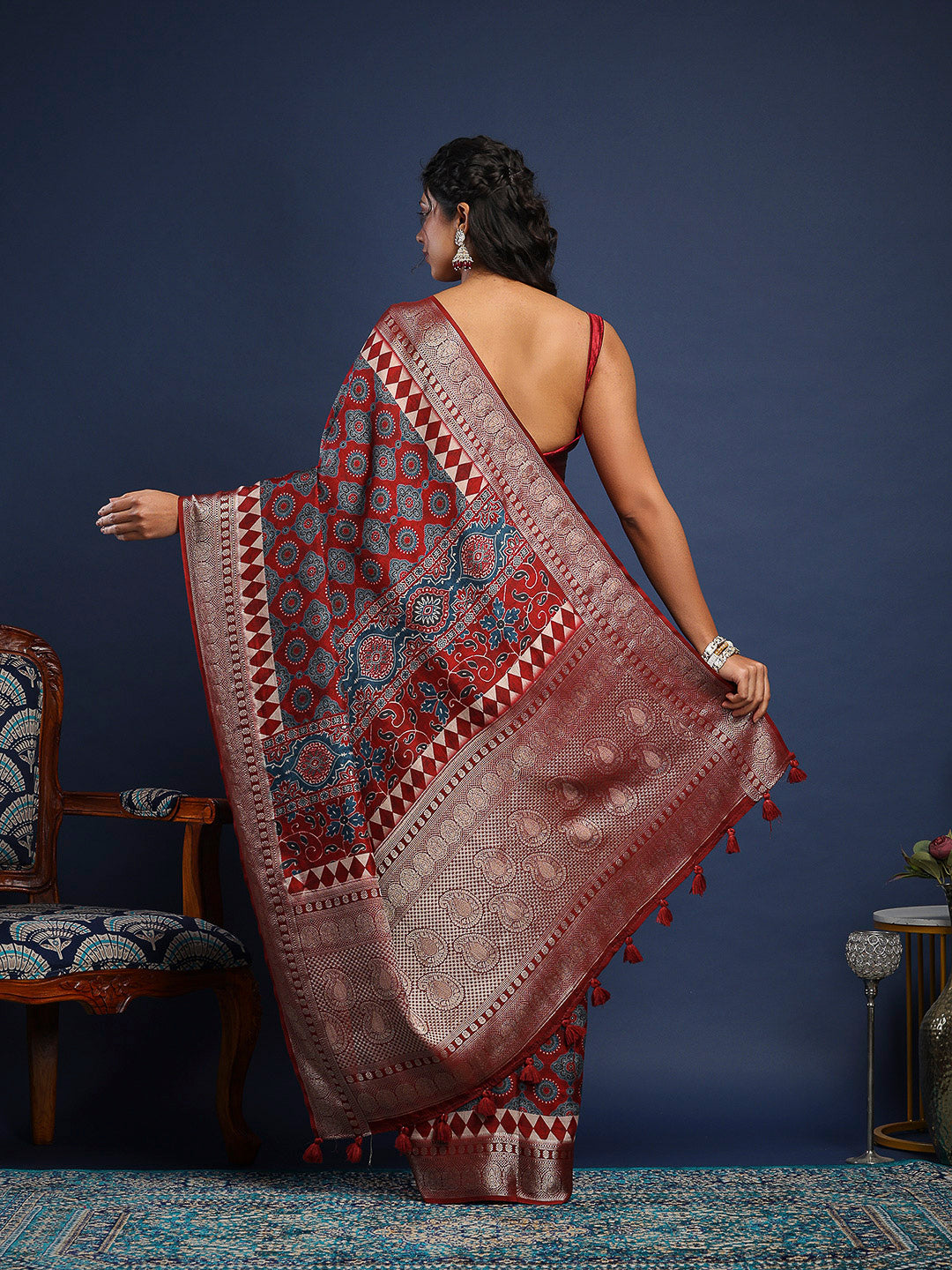 Digital Printed Art Silk Saree