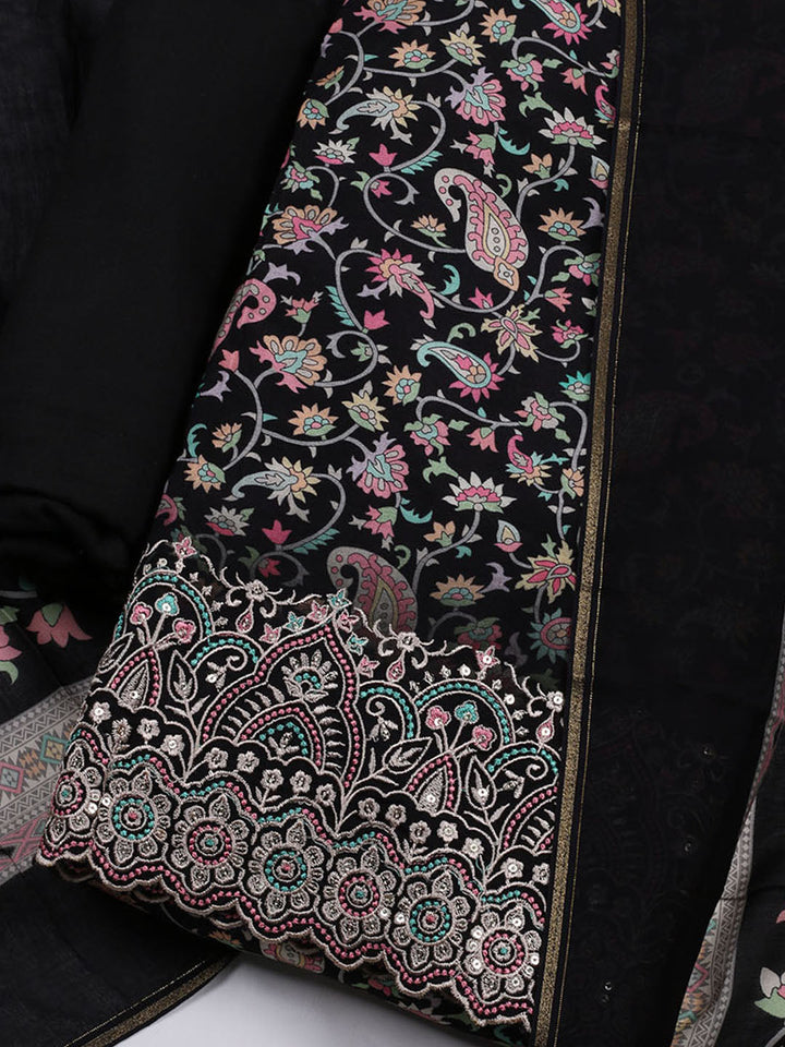 Printed Muslin Unstitched Suit With Dupatta
