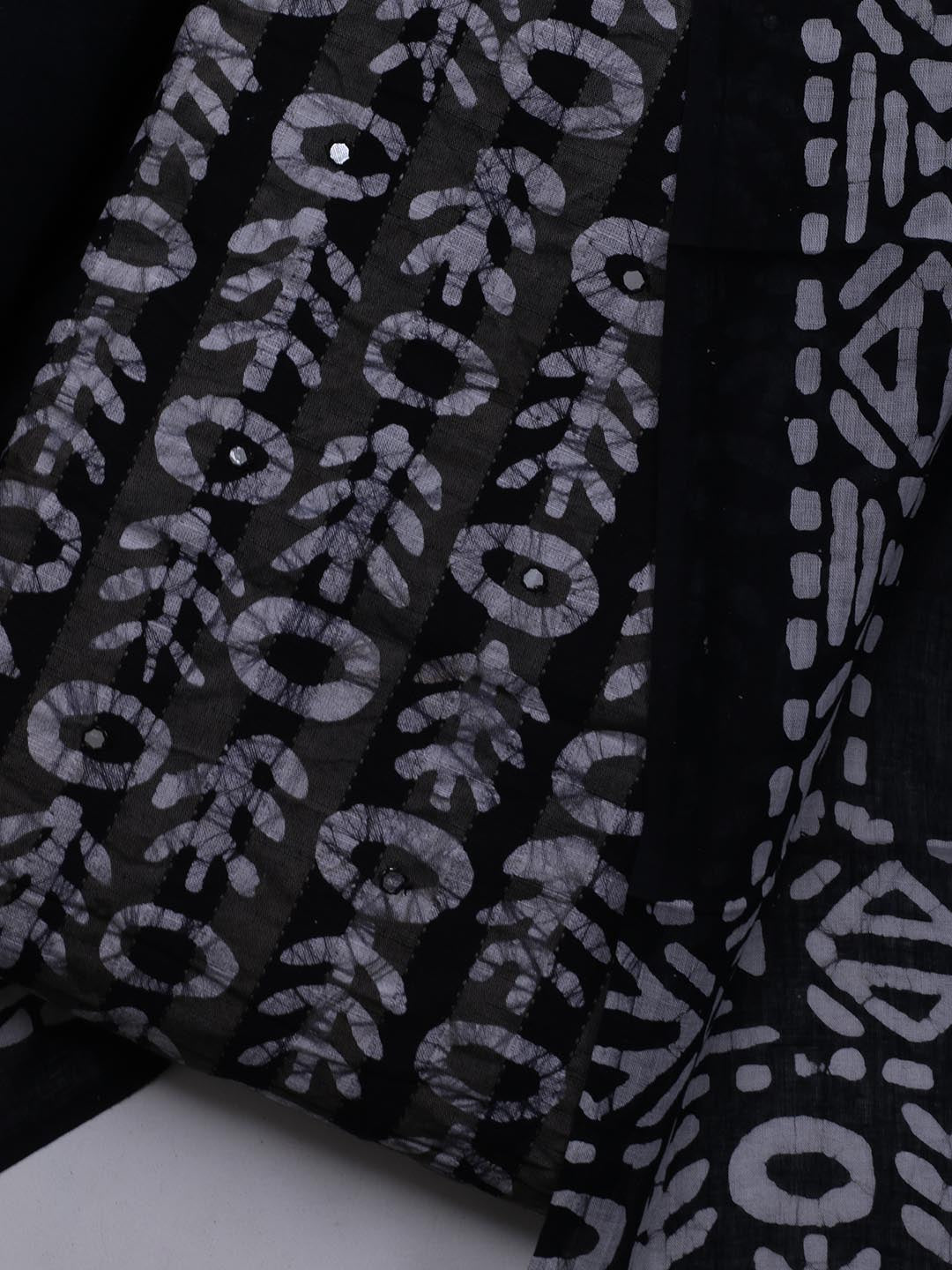 Printed Cotton Blend Unstitched Suit With Dupatta
