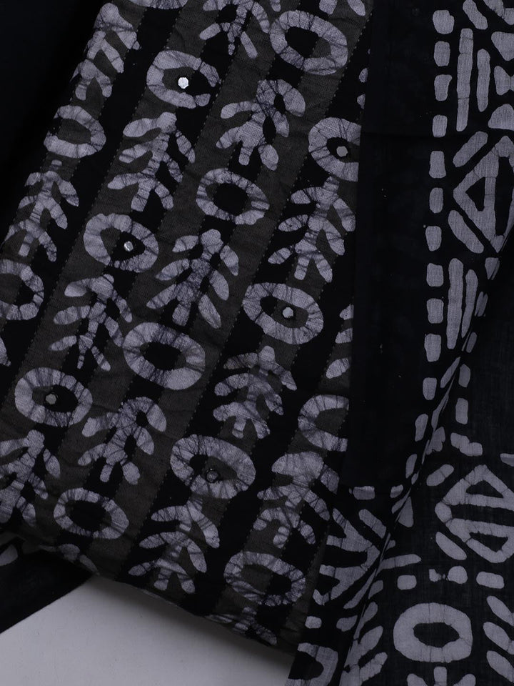 Printed Cotton Blend Unstitched Suit With Dupatta