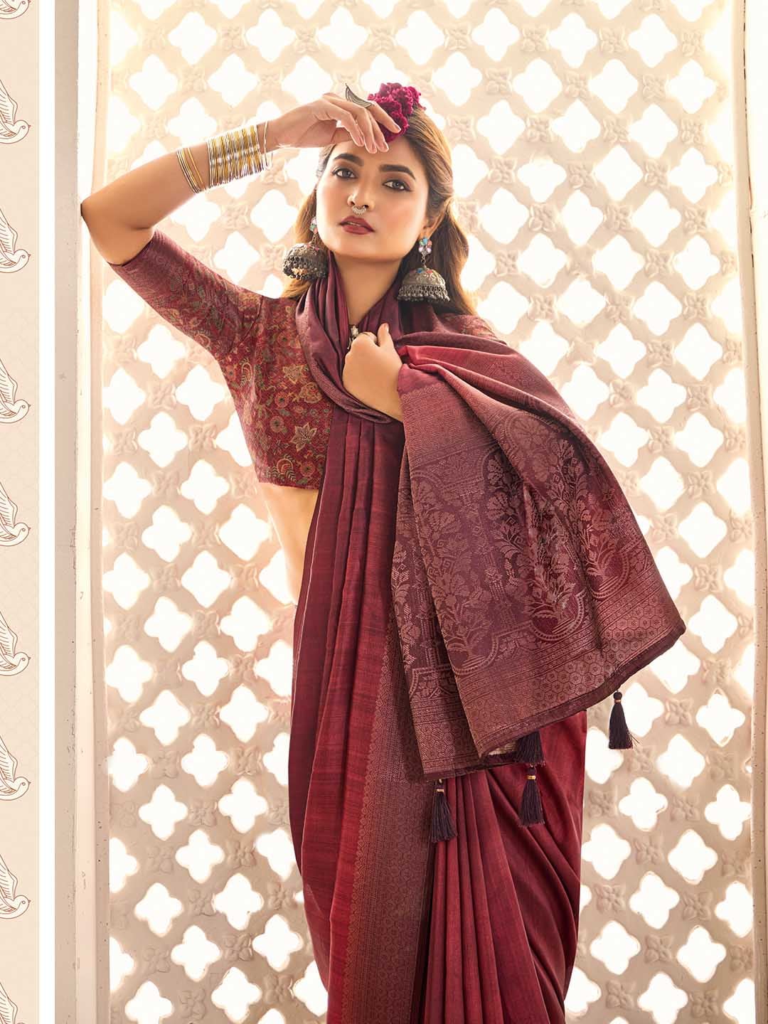 Zari Border Art Silk Saree