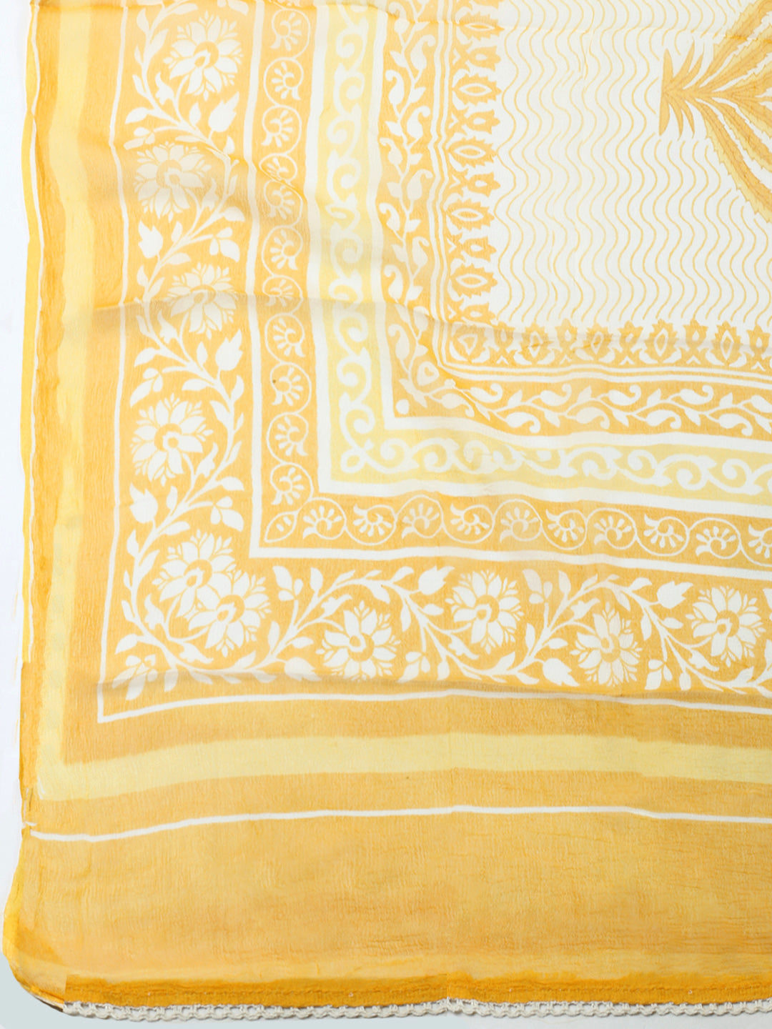 Embroidered Cotton Blend Unstitched Suit With Pant &amp; Dupatta