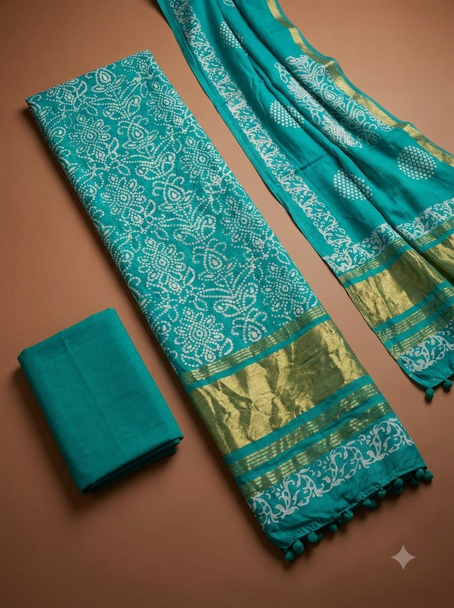 Firozee Cotton Blend Printed Unstitched Dress Material