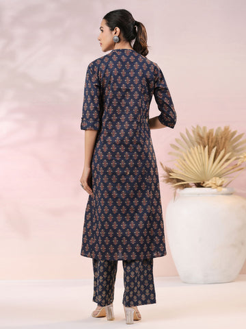 Printed Cotton Kurta Set