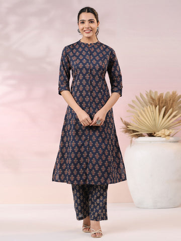 Printed Cotton Kurta Set