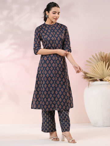 Printed Cotton Kurta Set