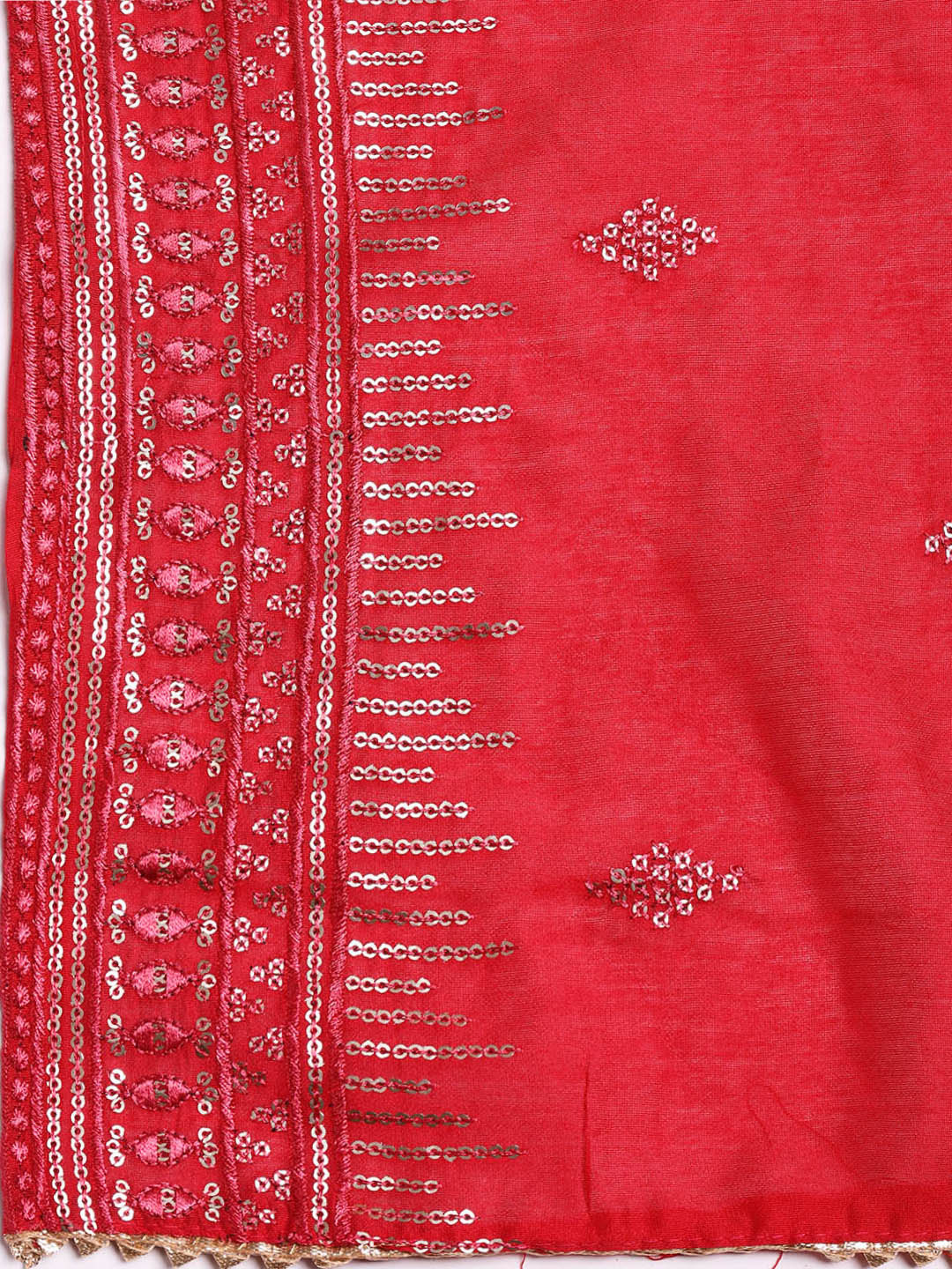 Neck Embroidered Cotton Blend Unstitched Suit With Dupatta