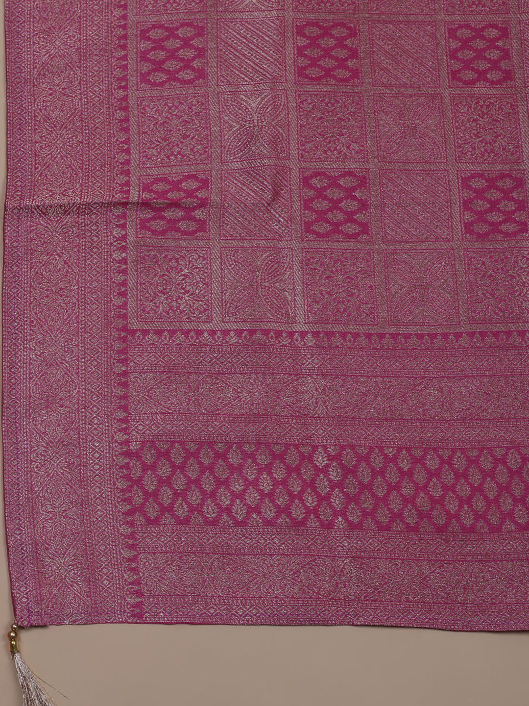 Kanjeevaram Chanderi Unstitched Suit With Dupatta