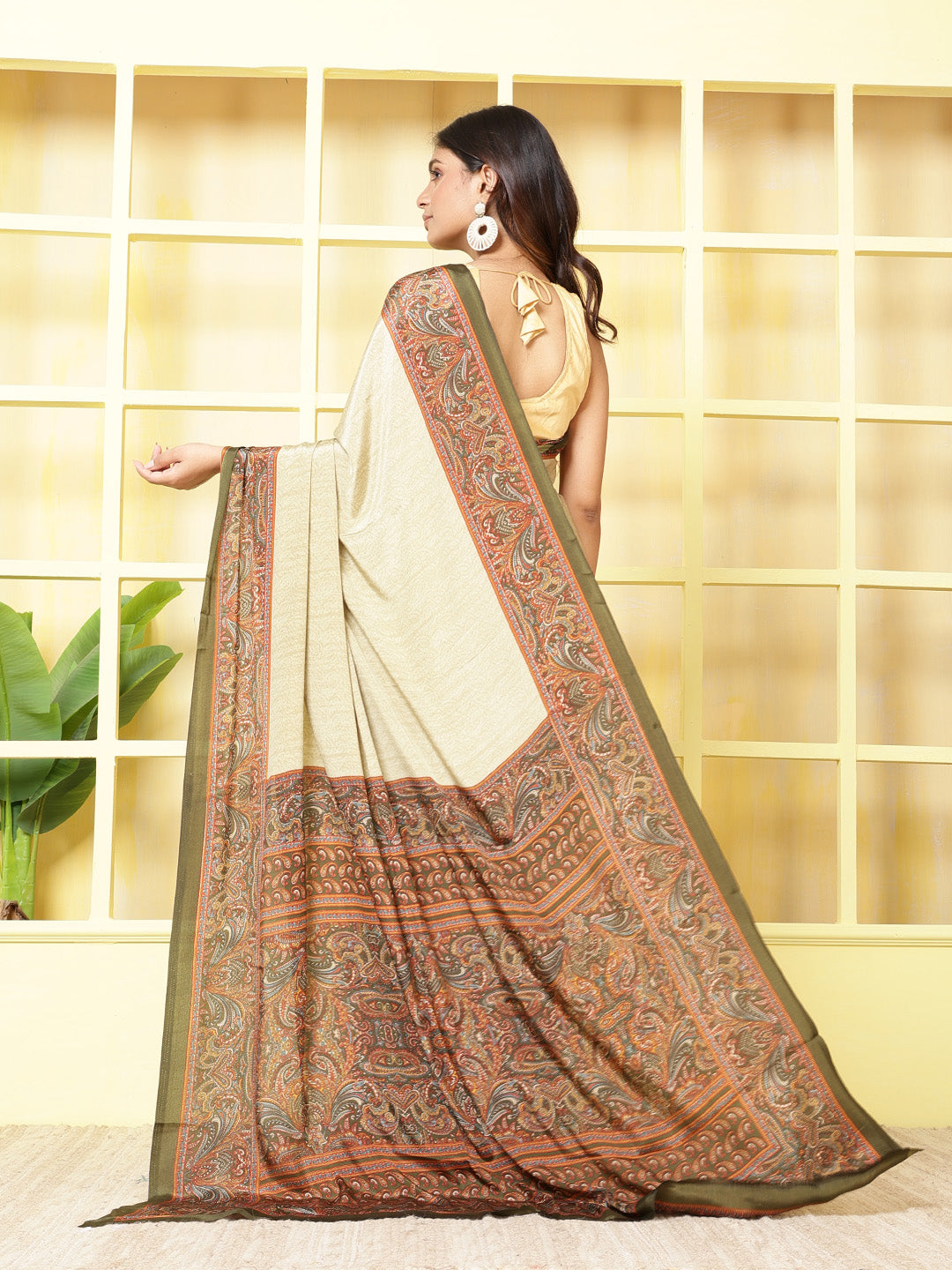 Digital Printed Crepe Saree