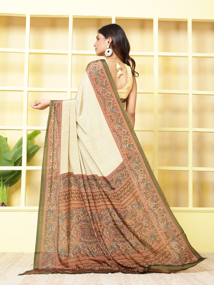 Digital Printed Crepe Saree