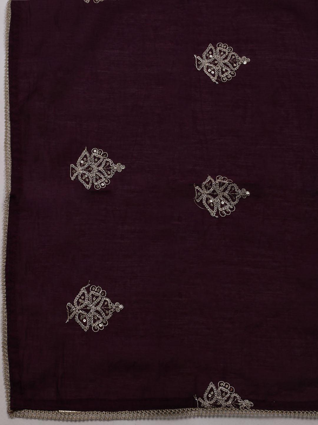 Neck Embroidered Muslin Unstitched Suit With Dupatta