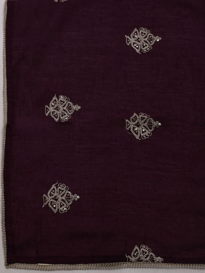 Neck Embroidered Muslin Unstitched Suit With Dupatta