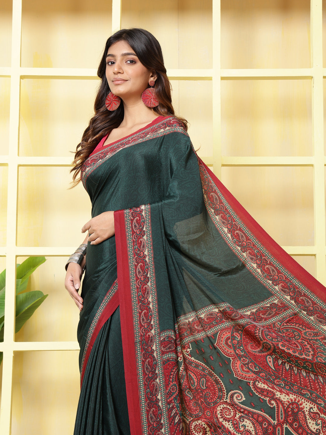 Digital Printed Crepe Saree
