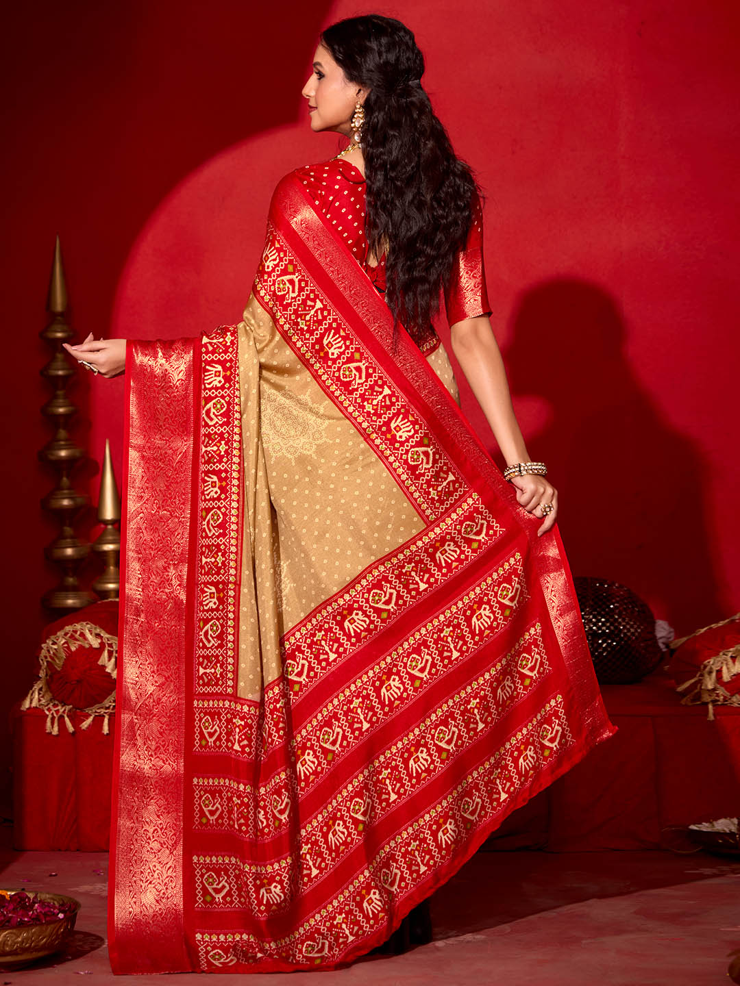 Patola Printed Art Silk Woven Saree
