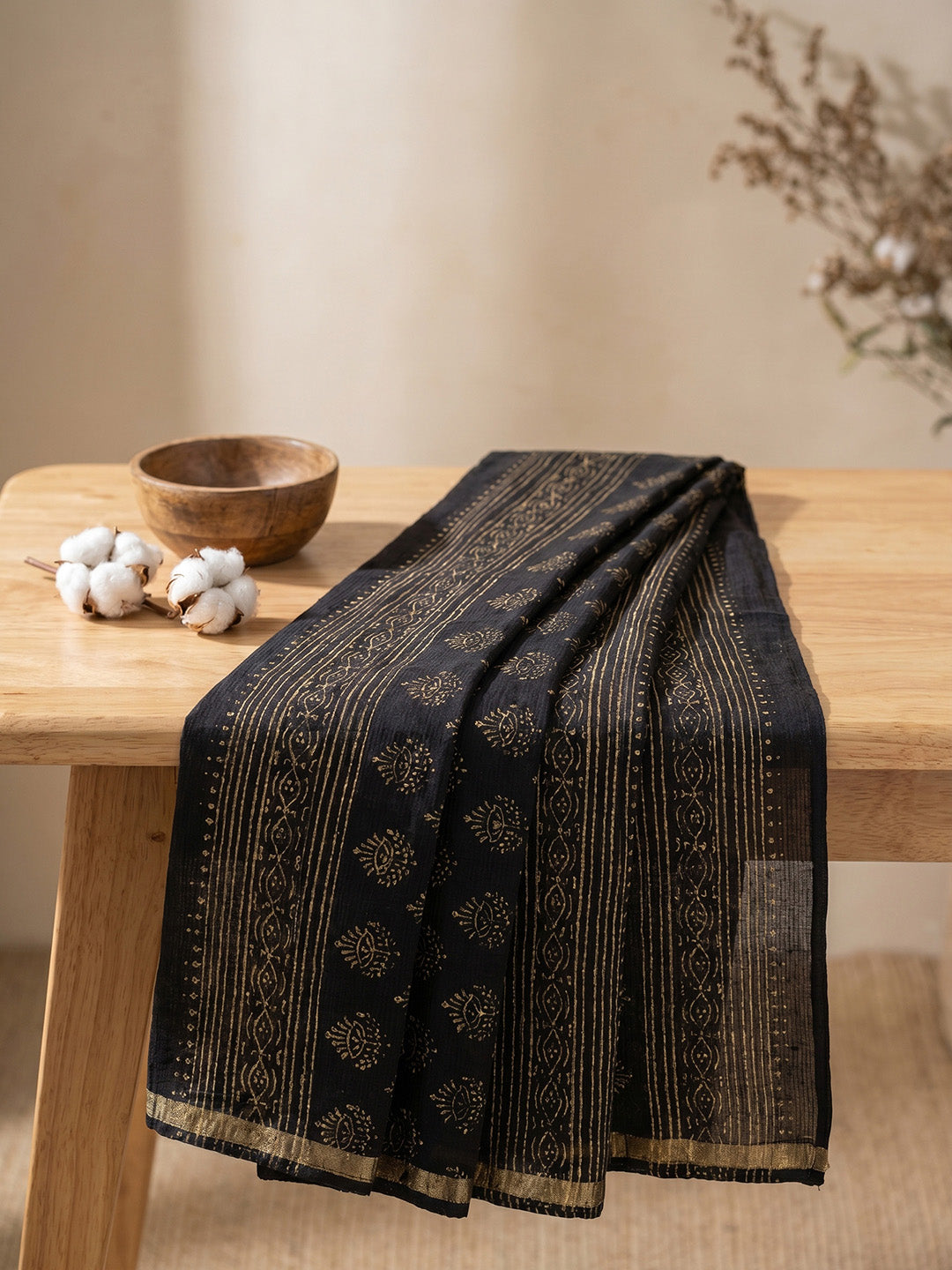 Printed Cotton Blend Unstitched Suit With Pant &amp; Dupatta
