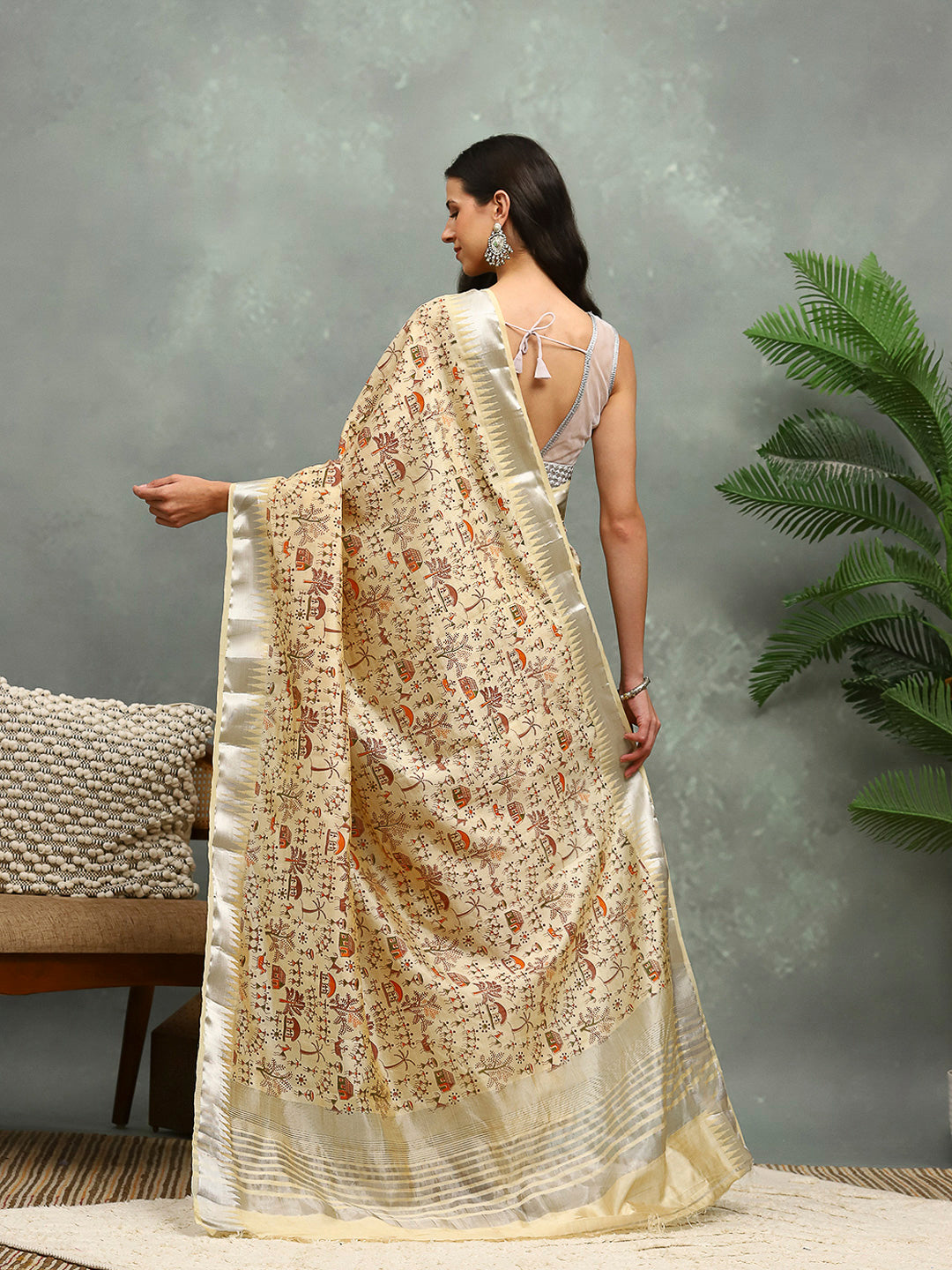Digital Printed Art Silk Saree