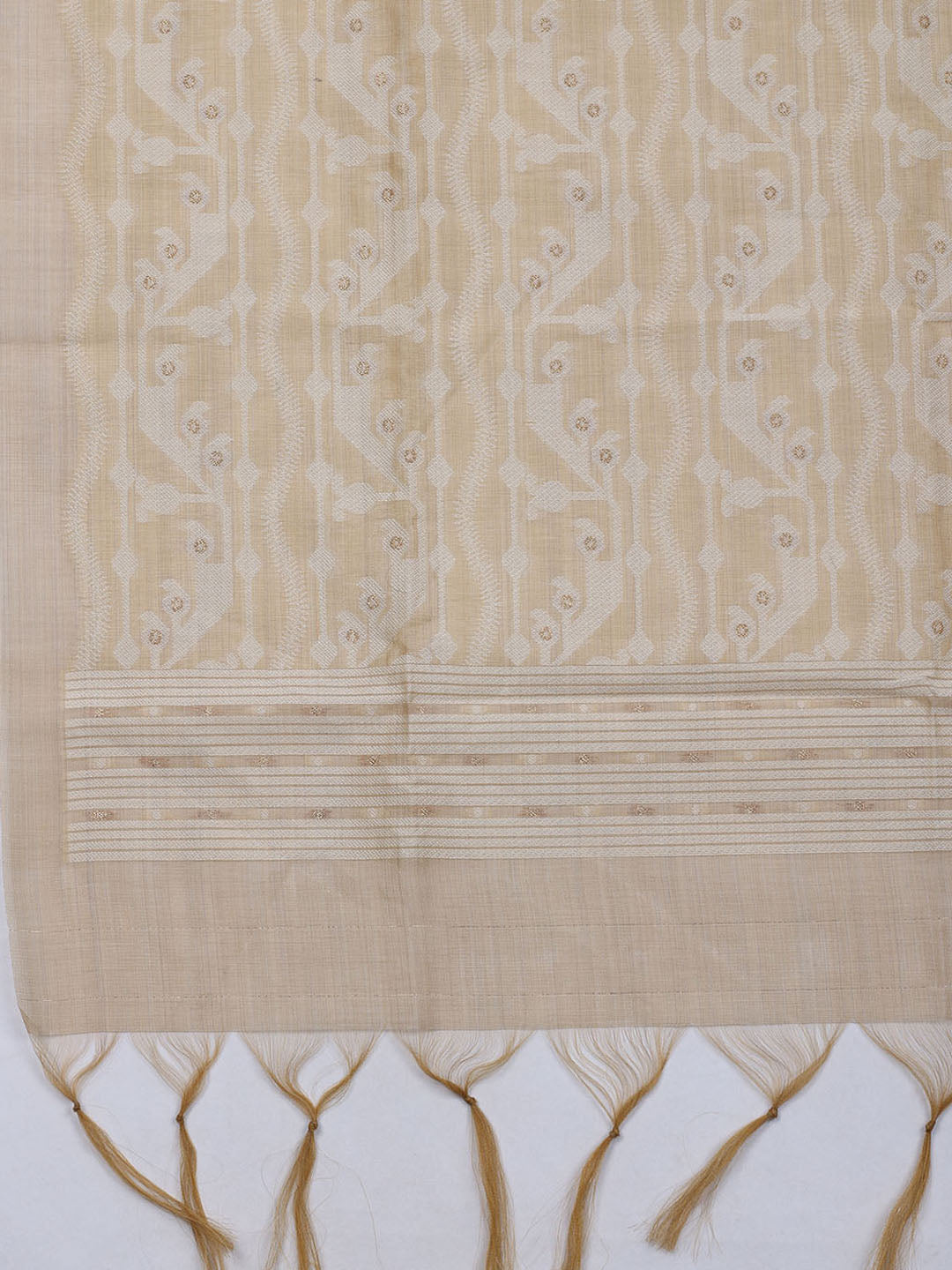 Woven Chanderi Unstitched Suit With Dupatta