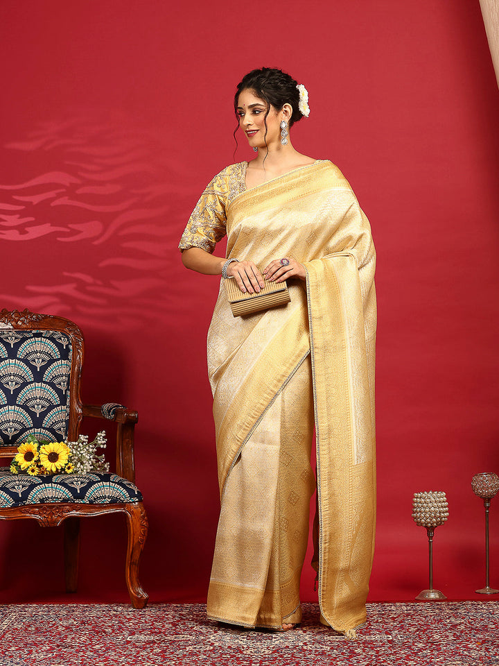 Embroidered Dola Silk Saree