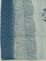 Printed Cotton Unstitched Suits Printed Suit With Pant & Dupatta