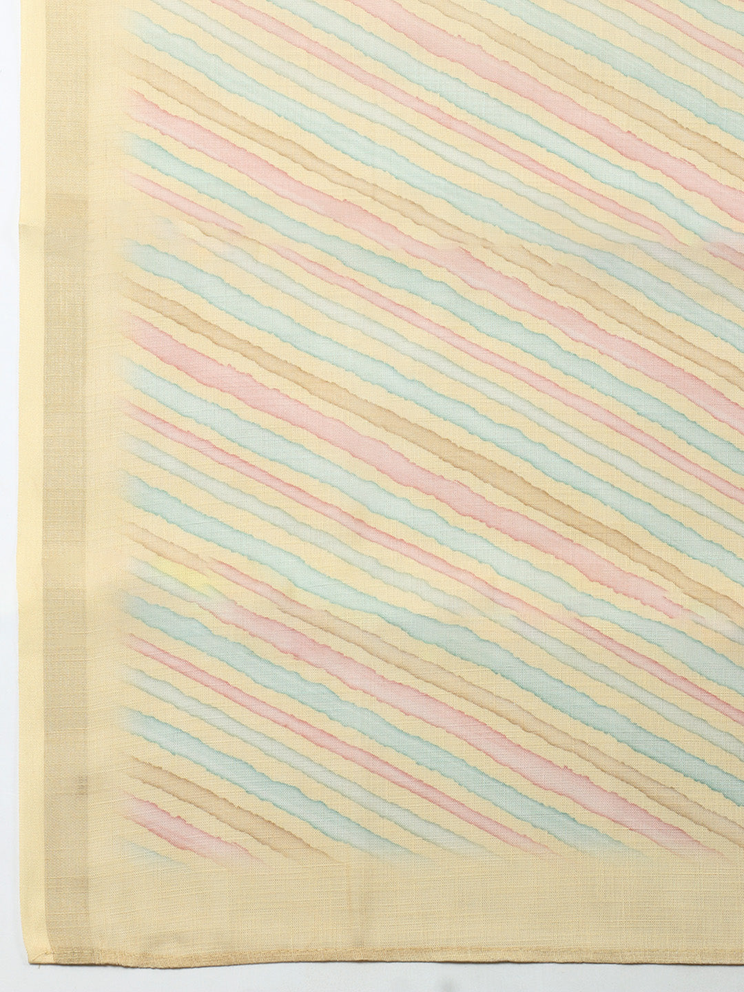 Printed Linen Blend Unstitched Suit With Pant &amp; Dupatta