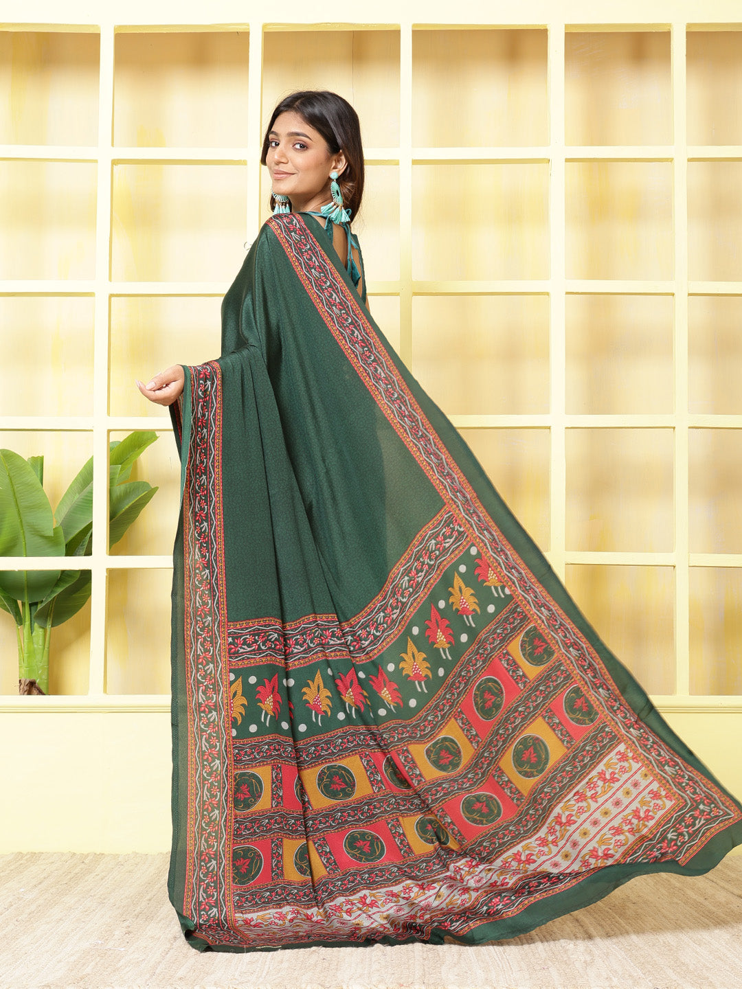 Digital Printed Crepe Saree