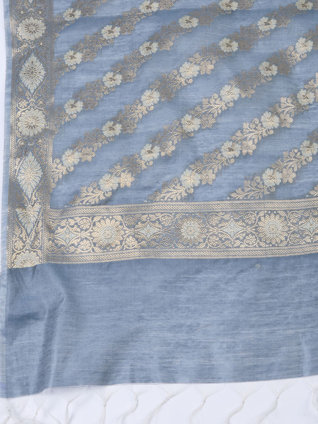 Woven Chanderi Unstitched Suit With Dupatta