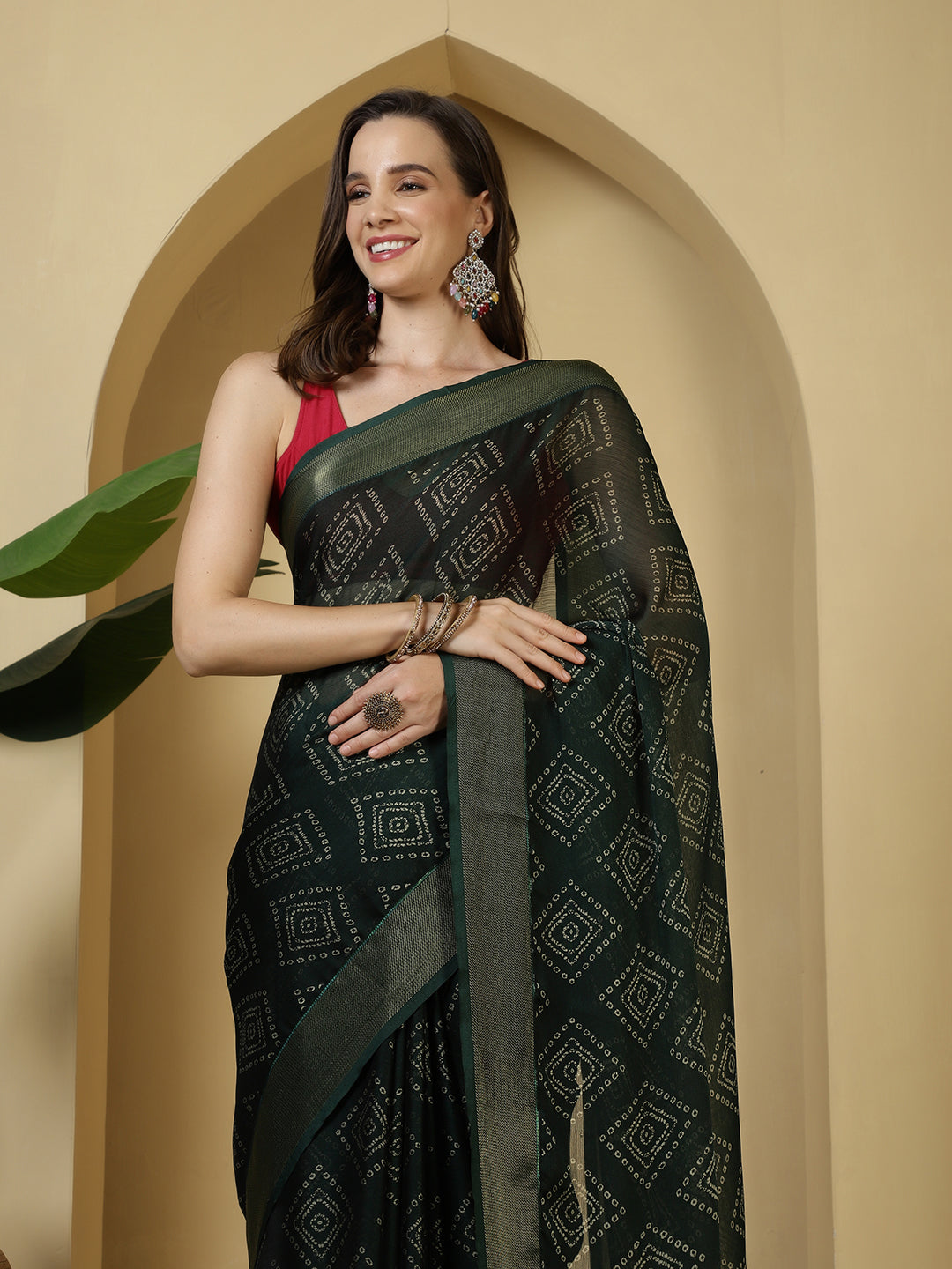 Digital Printed Chiffon Saree