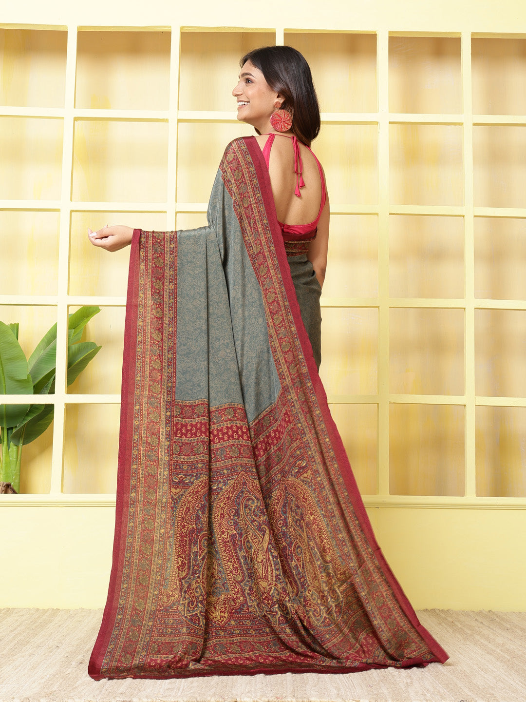 Digital Printed Crepe Saree