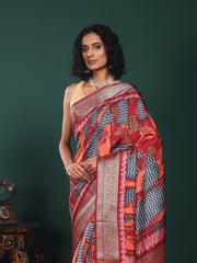 Digital Printed Art Silk Saree