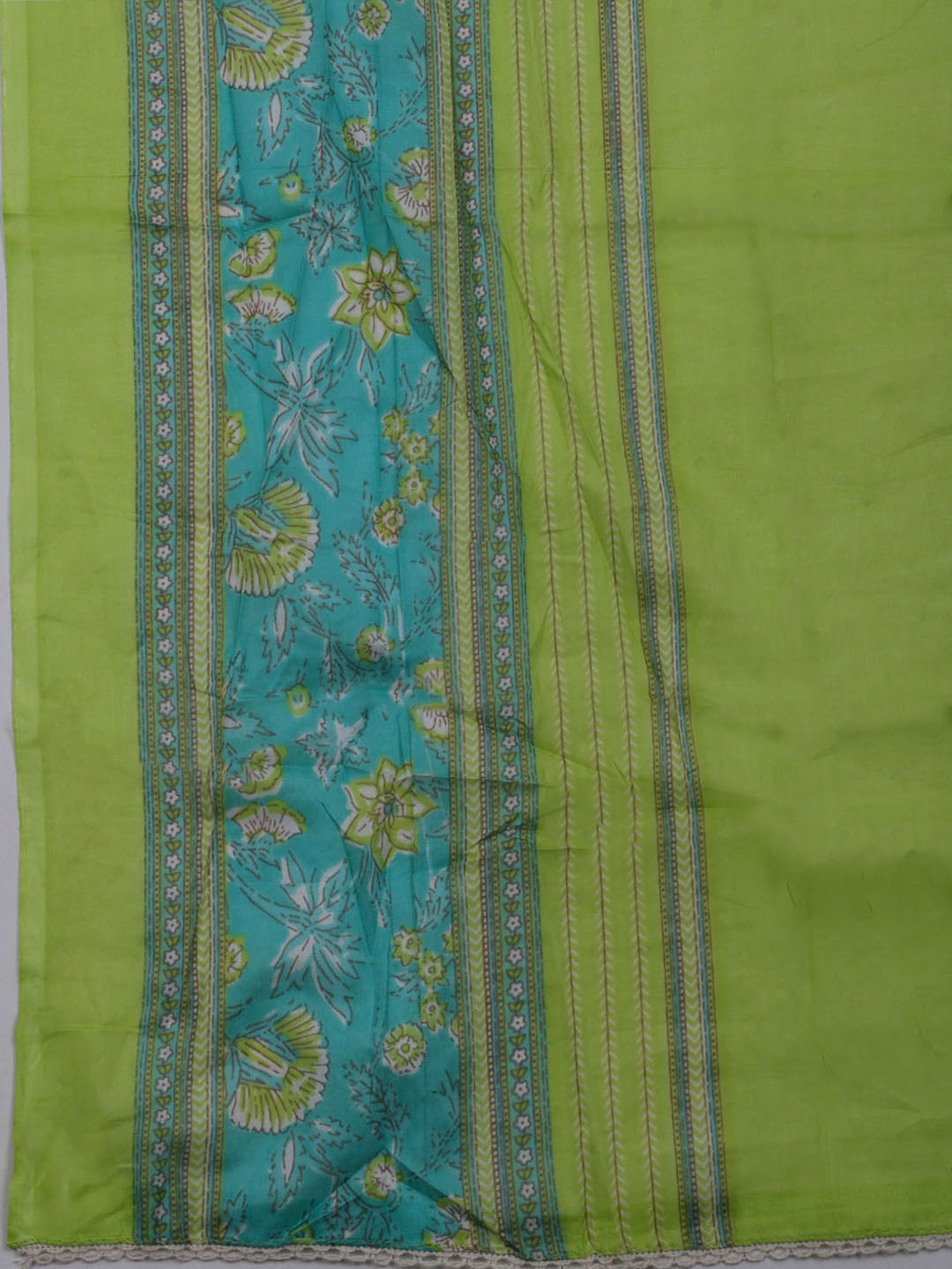 Printed Cotton Blend Unstitched Suit With Dupatta