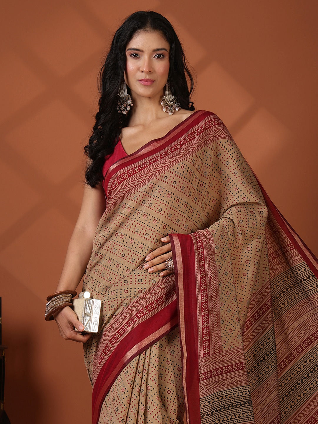 Digital Printed Art Silk Saree
